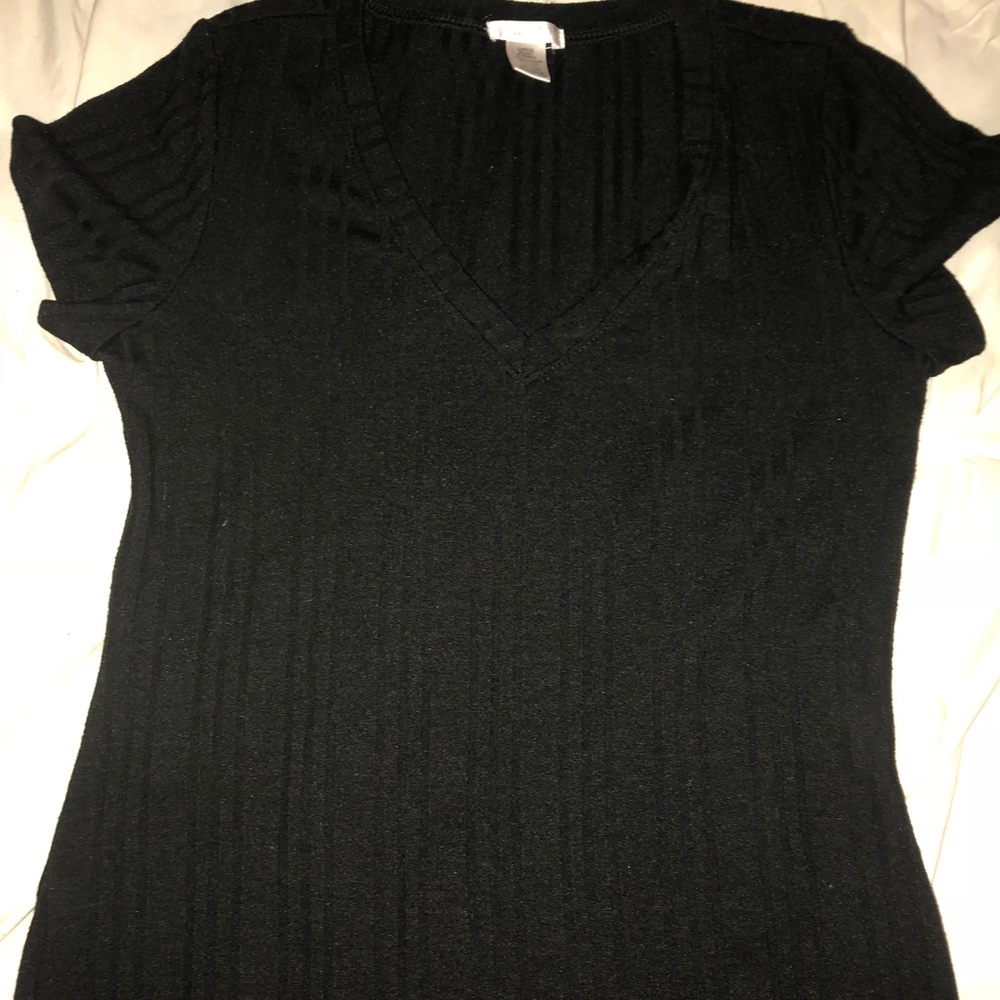 simple black knitted dress